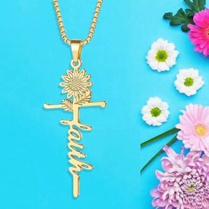 🎀NWT Golden Plated Faith Necklace